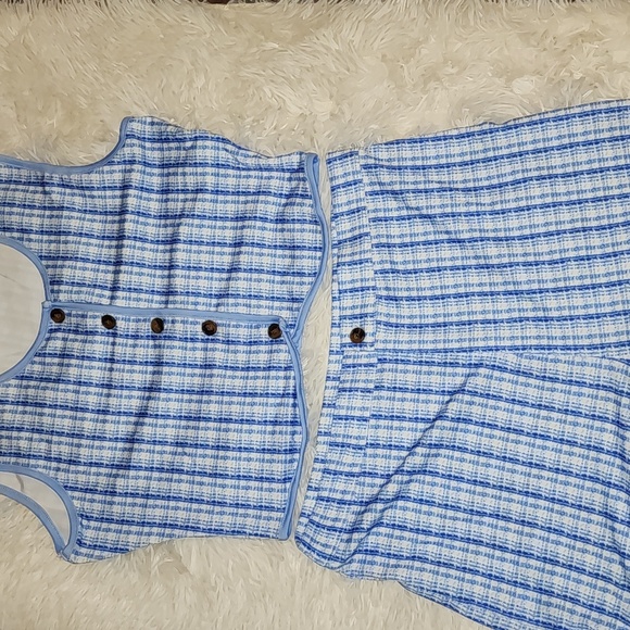 STRIPED BLUE SLEEPWEAR SHORTS SET - BLUE